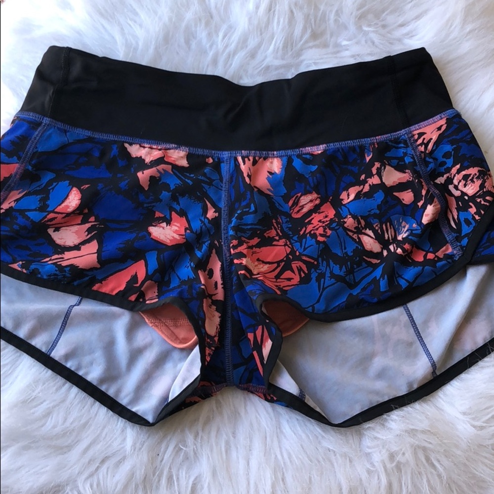 lululemon athletica Blue and Pink Women Shorts
